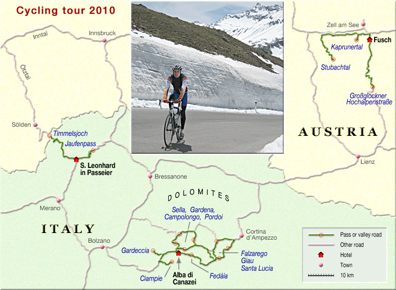 Map of 2010 tours
