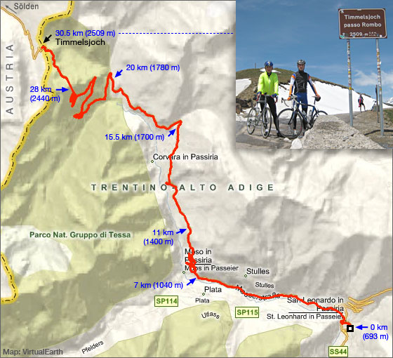 Timmelsjoch map